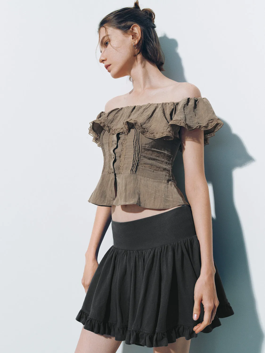 Off-Shoulder Ruffle Blouse sold by Urban Revivo product image thumbnail 2