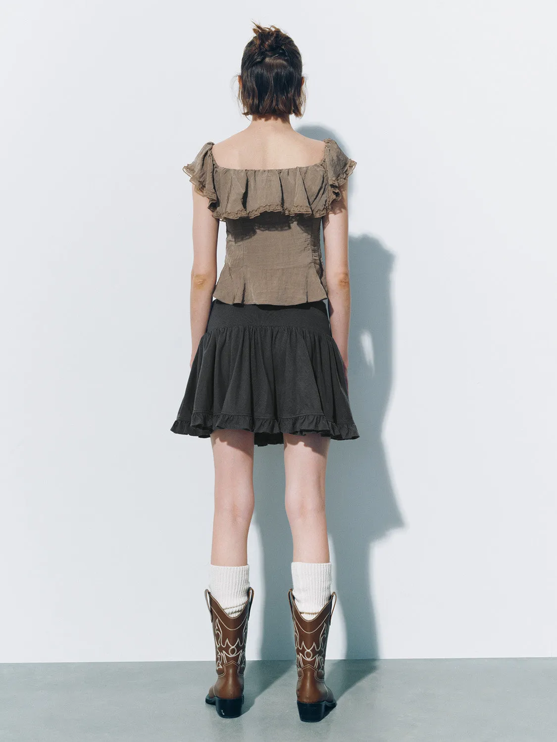 Off-Shoulder Ruffle Blouse sold by Urban Revivo product image thumbnail 3