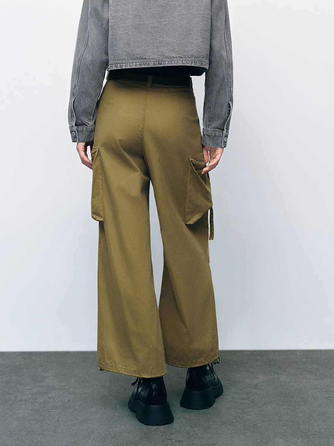Multi Pocket Wide-Leg Pants sold by Urban Revivo product image thumbnail 4