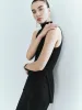 Mock Neck Skinny Knitted Tank Top sold by Urban Revivo