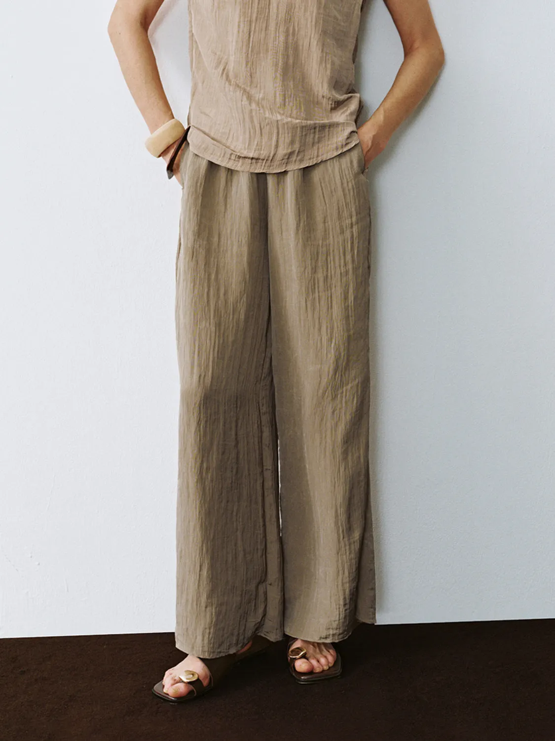 Loose Wide-Leg Pants sold by Urban Revivo product image thumbnail 2