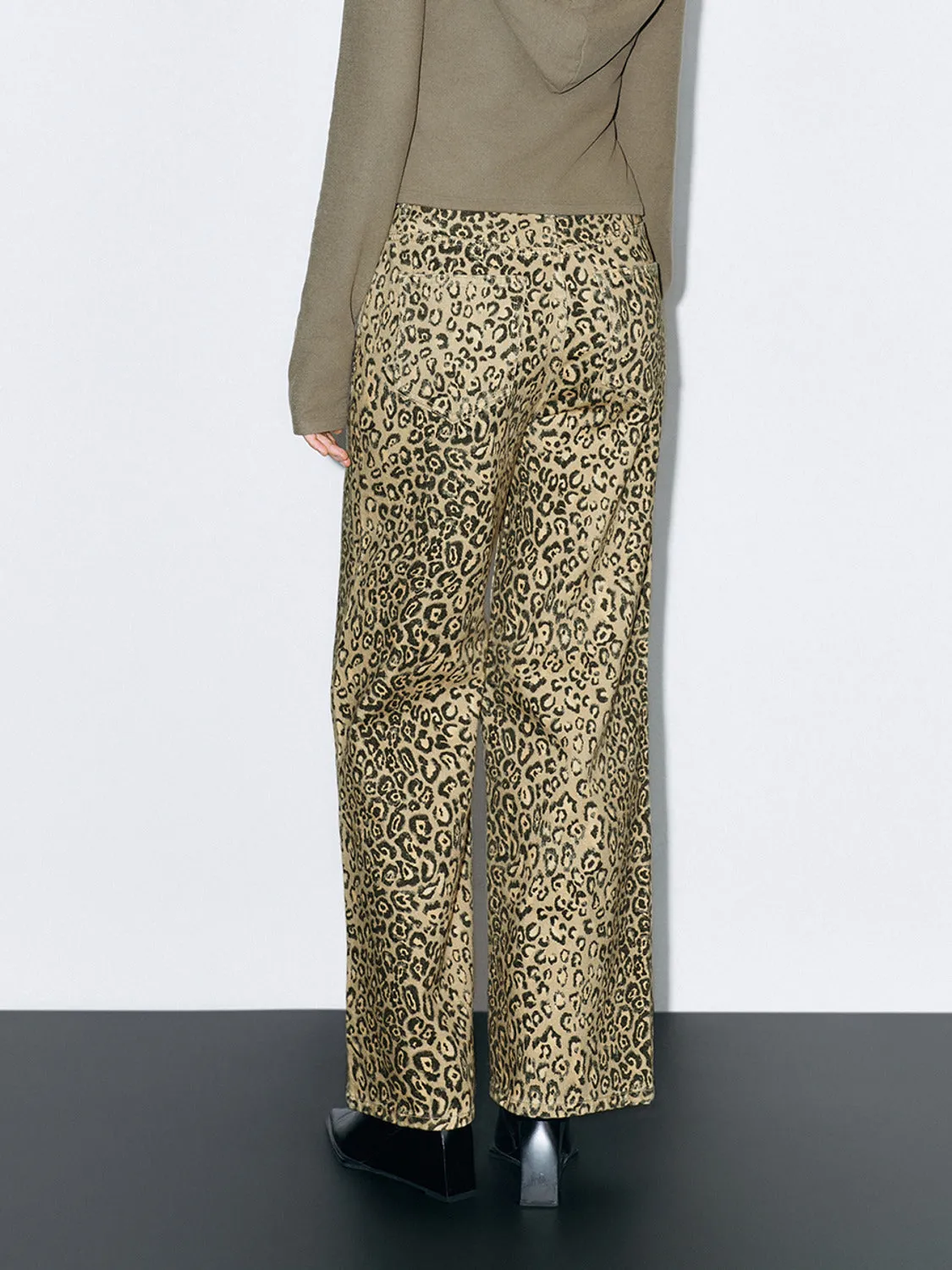 Leopard Printed Denim Jeans sold by Urban Revivo product image thumbnail 3