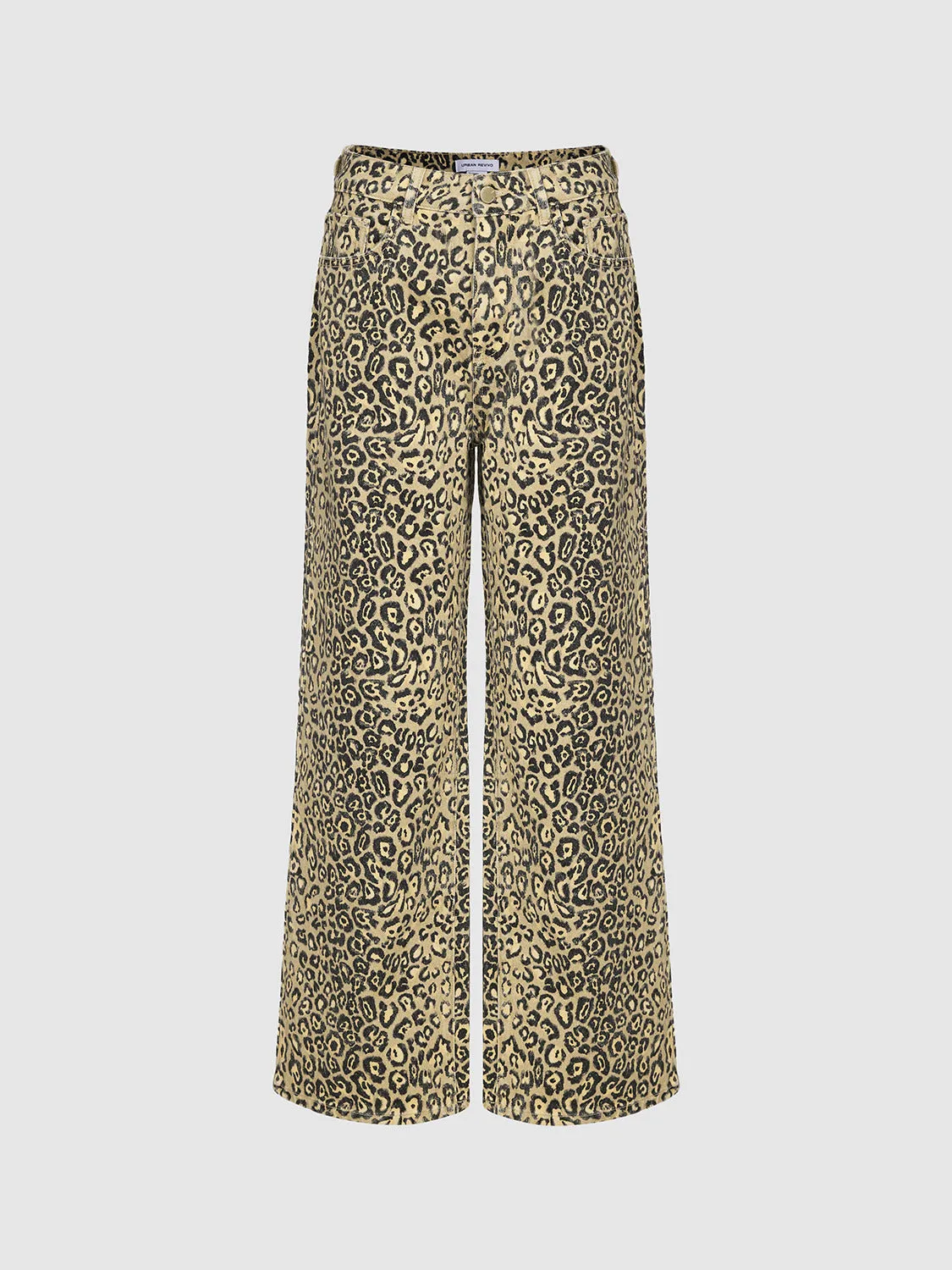 Leopard Printed Denim Jeans sold by Urban Revivo