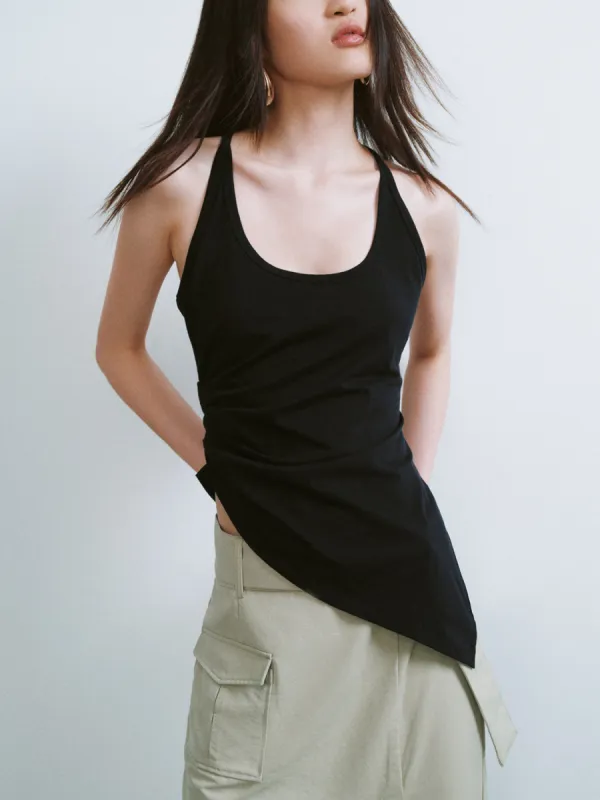 Halter Neck Skinny Tank Top sold by Urban Revivo