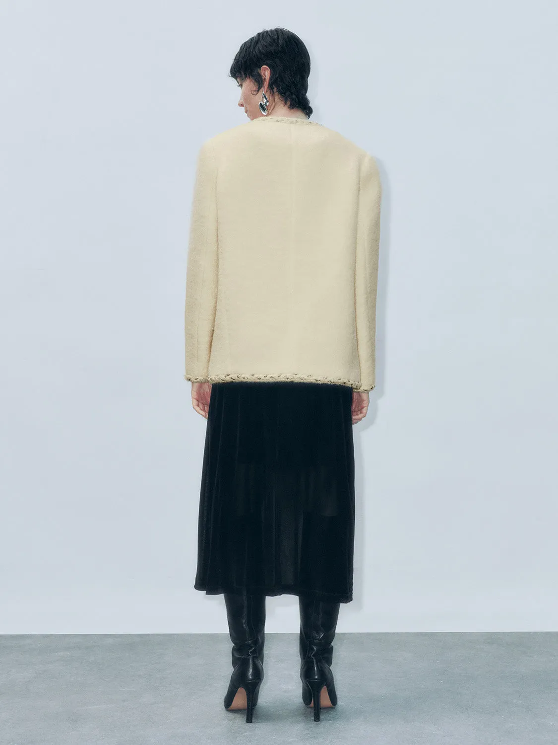 Glamor Loose Tweed Jackets sold by Urban Revivo product image thumbnail 3