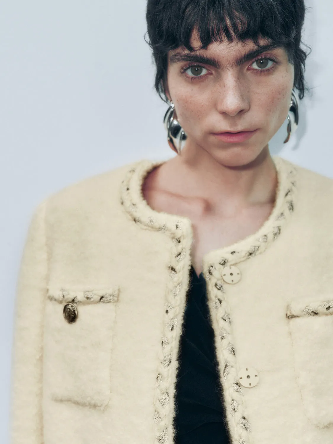 Glamor Loose Tweed Jackets sold by Urban Revivo product image thumbnail 5