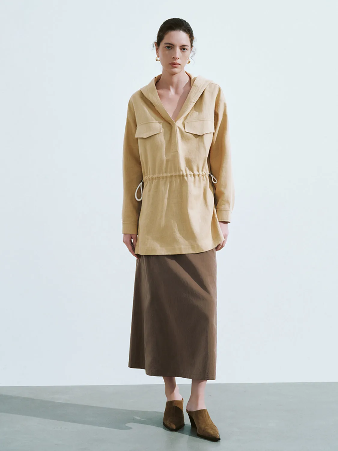 Flap Pocket Overhead Shirt sold by Urban Revivo