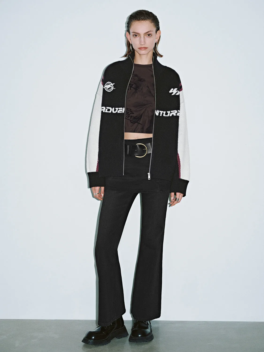 Zip Up Front Knitted Cardigans sold by Urban Revivo product image thumbnail 4