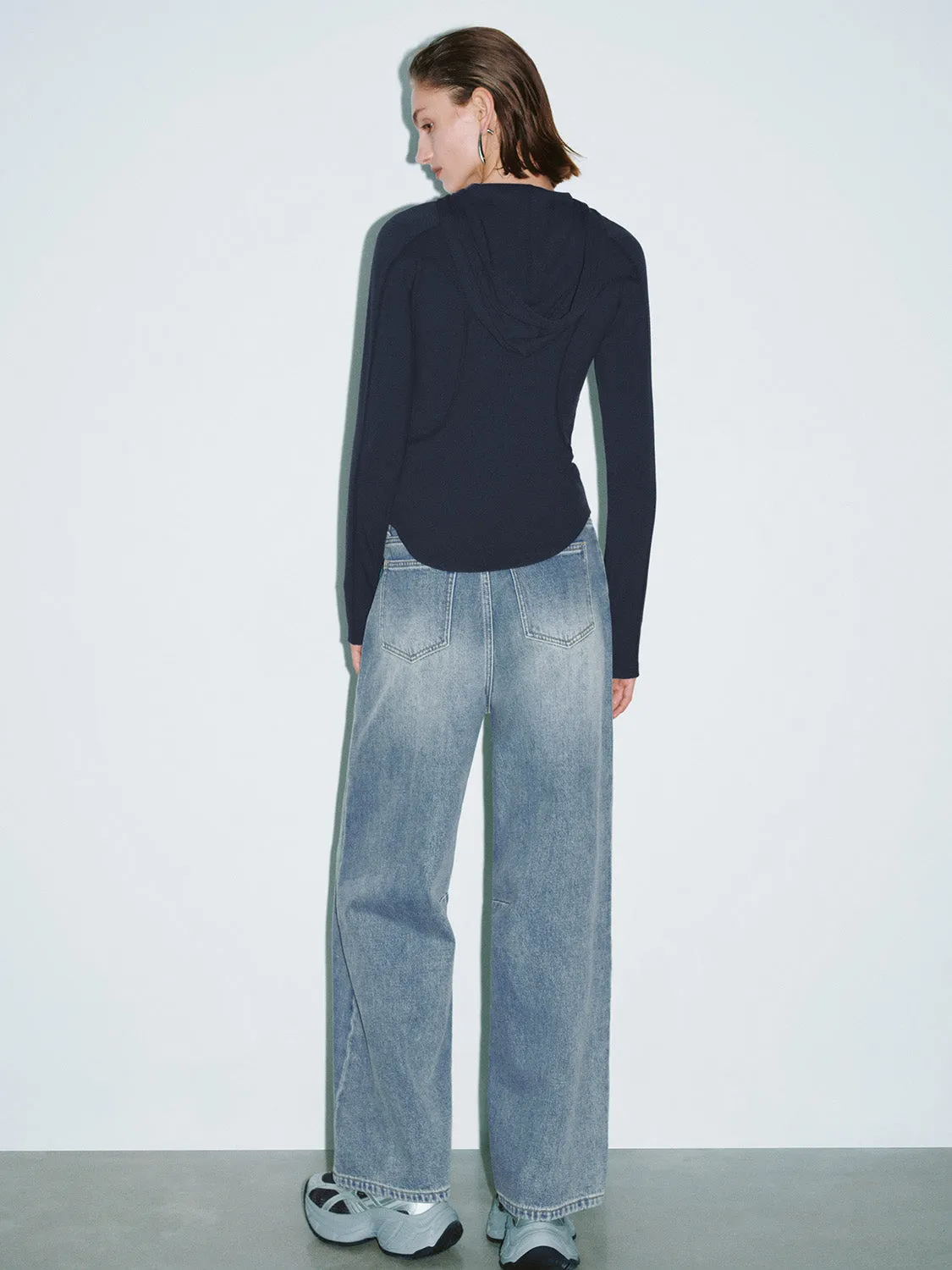 Loose Denim Wide-Leg Jeans sold by Urban Revivo product image thumbnail 4