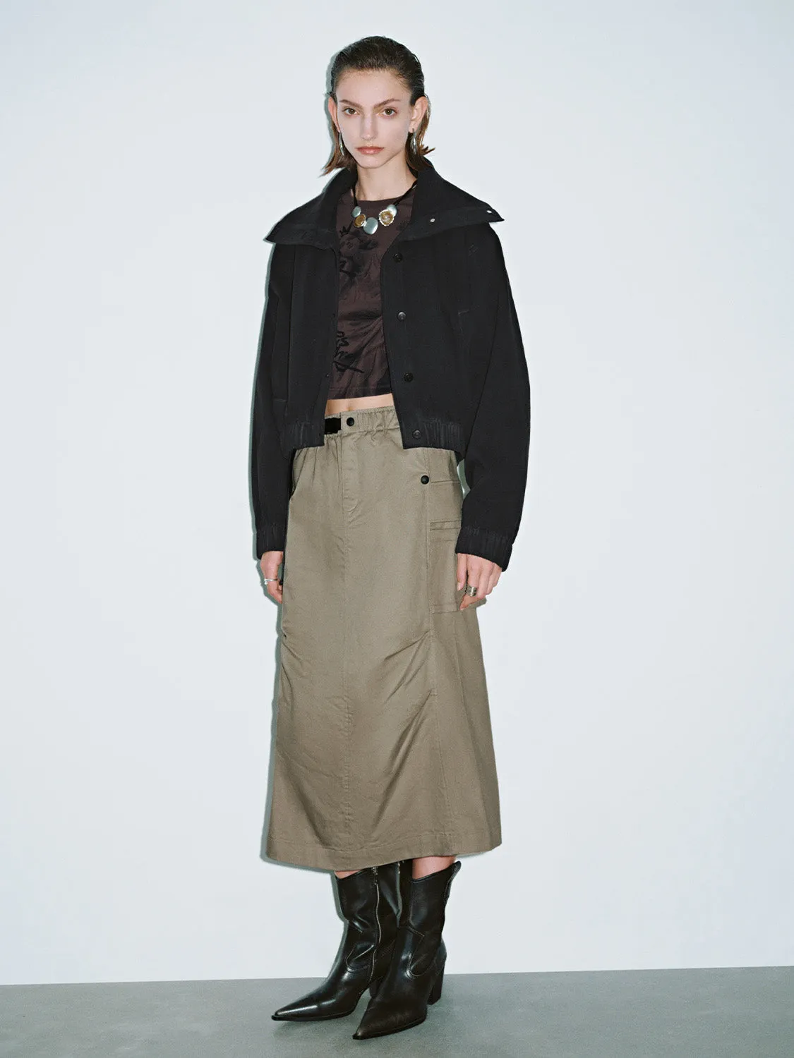 Regular Elastic Straight Skirts sold by Urban Revivo product image thumbnail 5