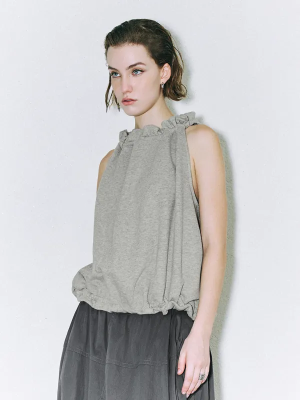 Halter Neck Loose Sleeveless T-Shirts sold by Urban Revivo