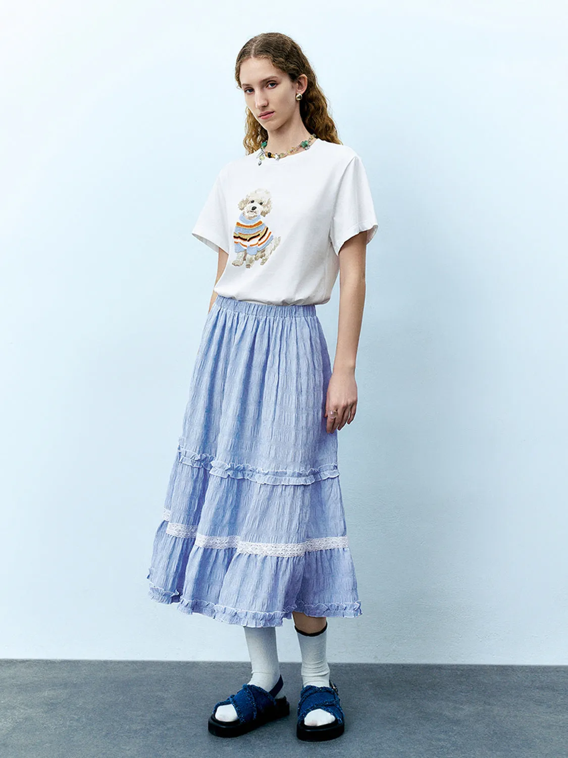 Ruffle Hem A-Line Skirts sold by Urban Revivo product image thumbnail 5