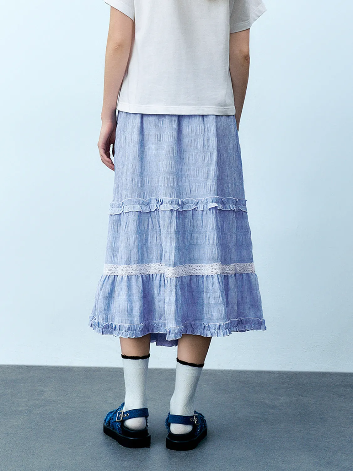 Ruffle Hem A-Line Skirts sold by Urban Revivo product image thumbnail 3