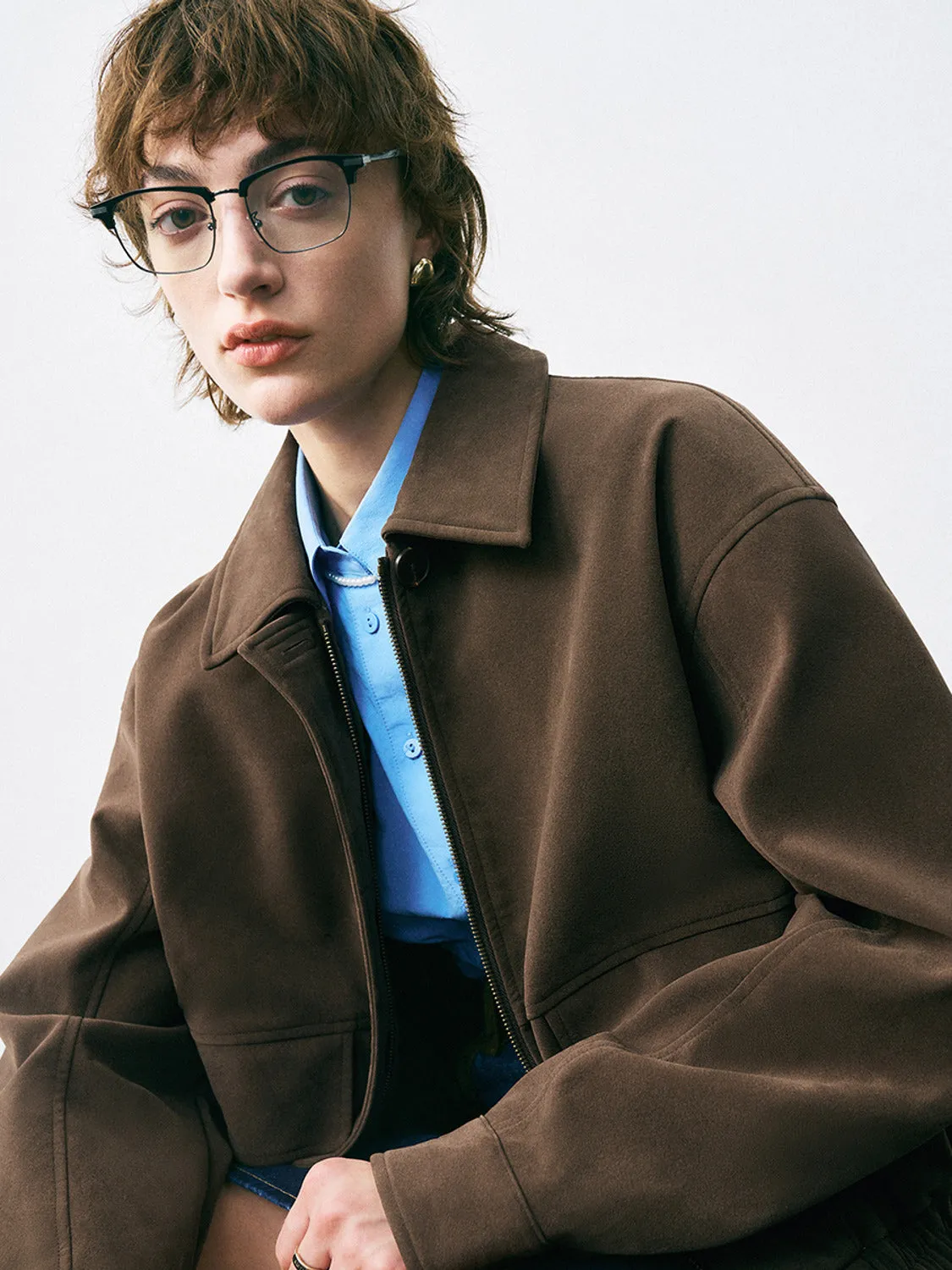 Loose Shirt Collar Jackets sold by Urban Revivo product image thumbnail 2