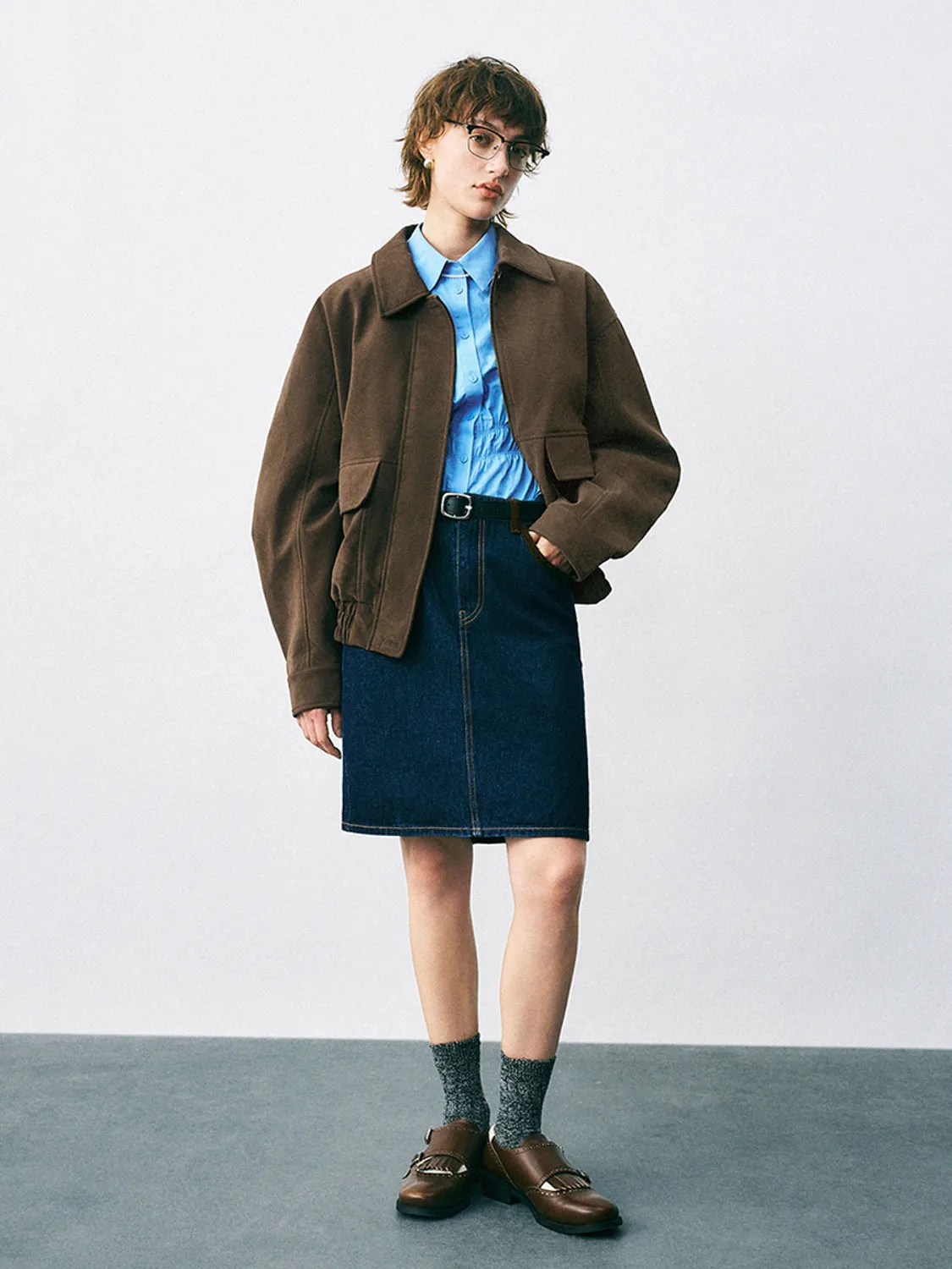 Loose Shirt Collar Jackets sold by Urban Revivo product image thumbnail 5