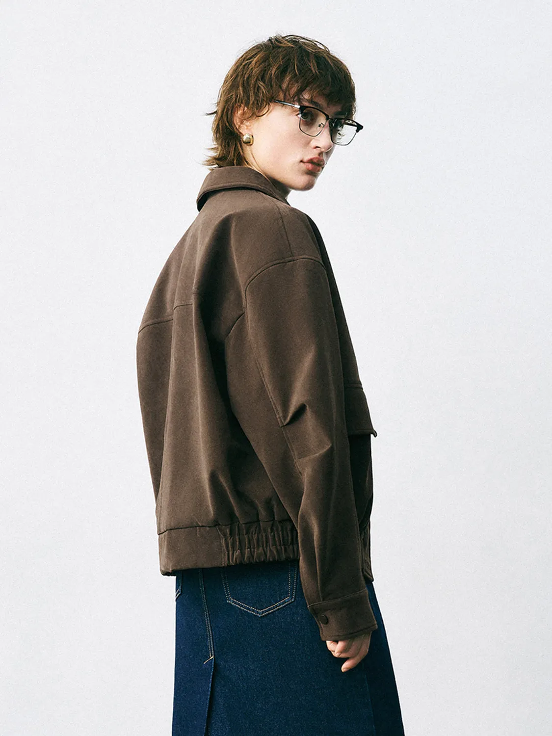 Loose Shirt Collar Jackets sold by Urban Revivo product image thumbnail 3