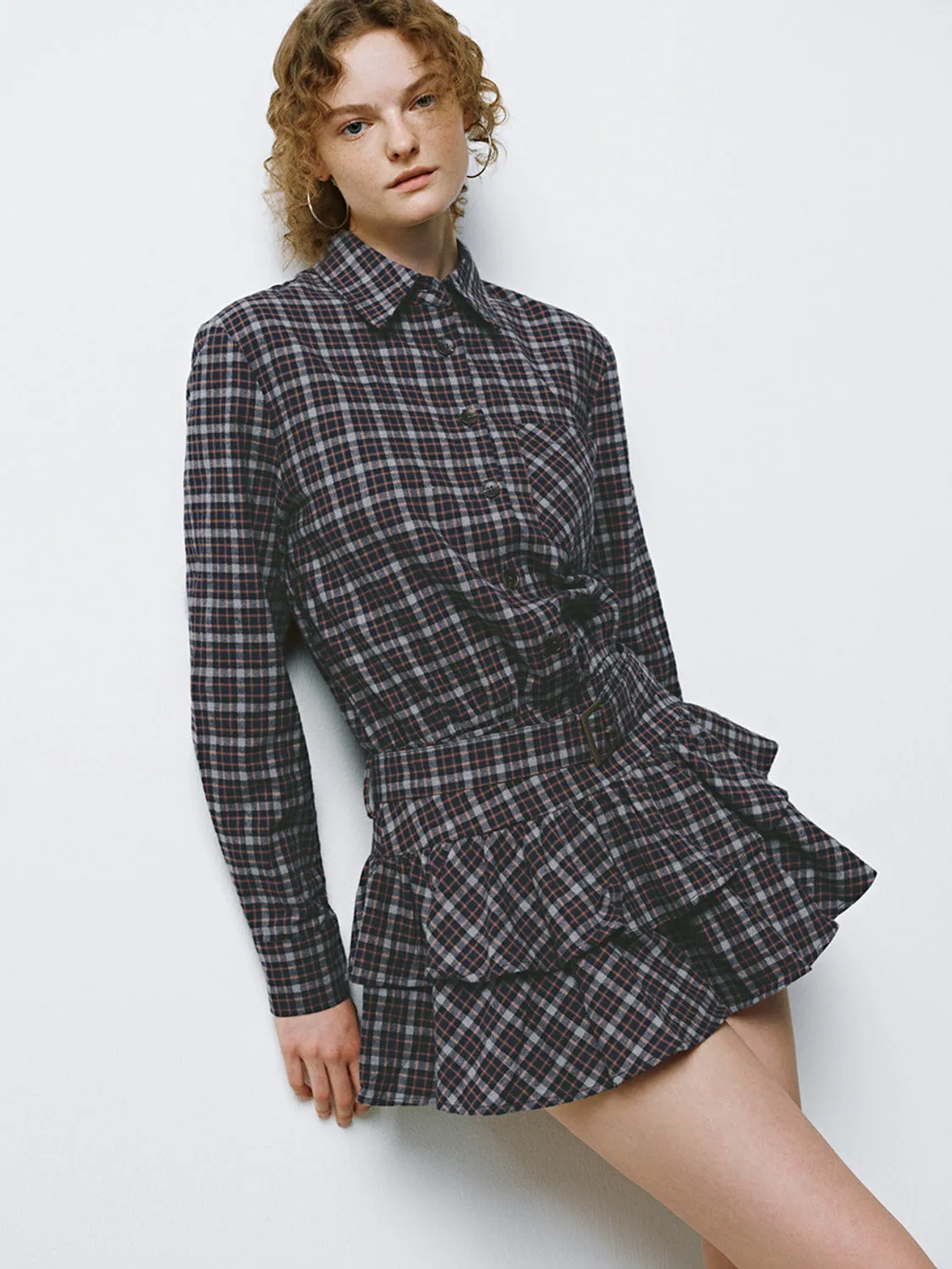 Plaid Pleated Skater Dresses sold by Urban Revivo