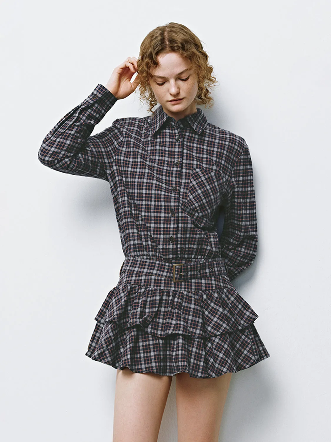 Plaid Pleated Skater Dresses sold by Urban Revivo product image thumbnail 5