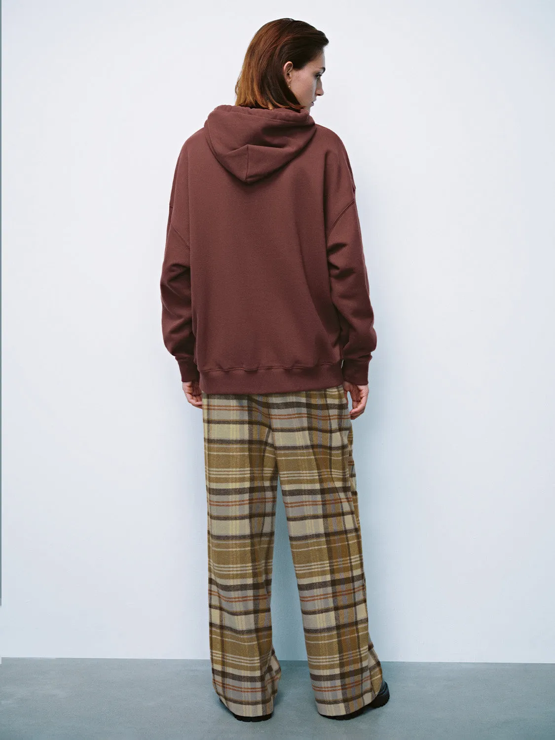 Drawstring Plaid Wide-Leg Pants sold by Urban Revivo product image thumbnail 4