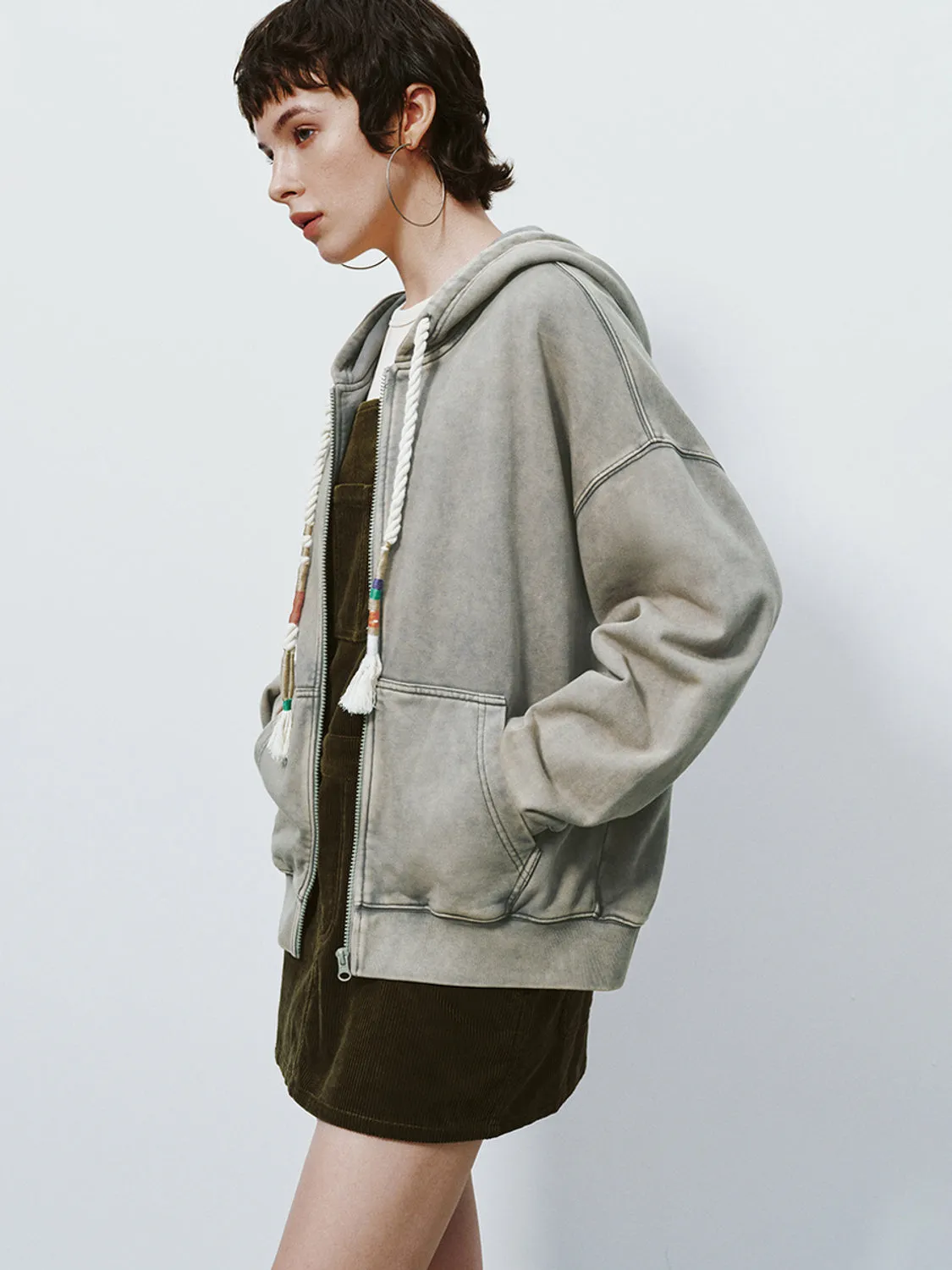 Zip Up Front Hoodie Jackets sold by Urban Revivo product image thumbnail 5