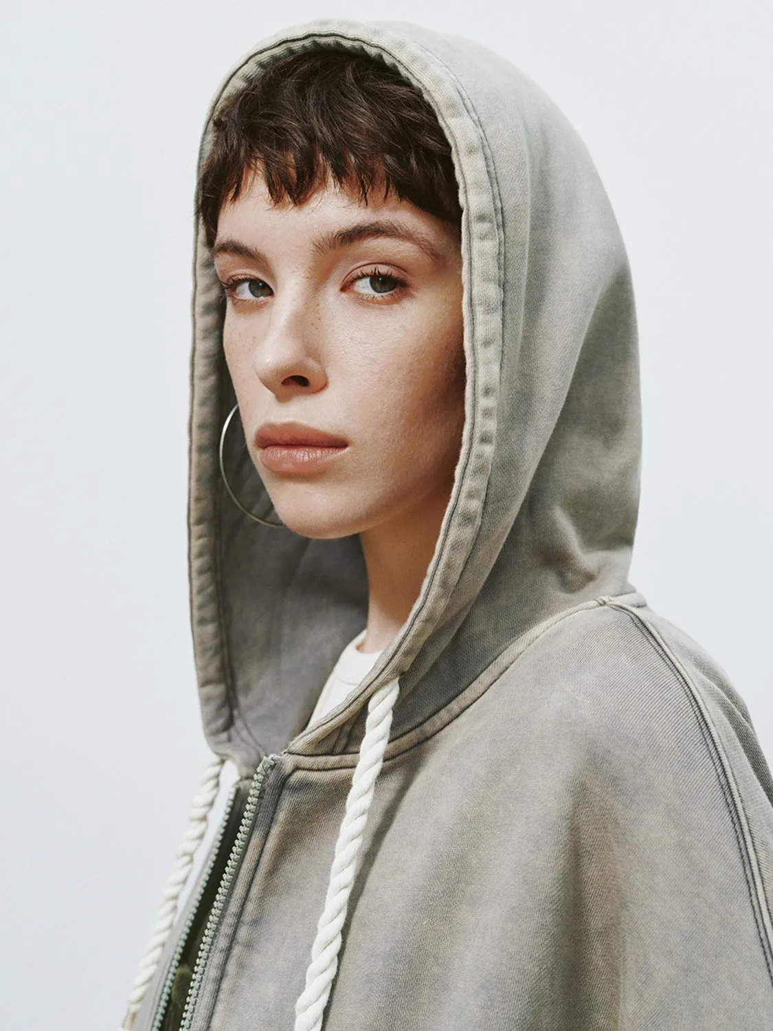 Zip Up Front Hoodie Jackets sold by Urban Revivo product image thumbnail 3