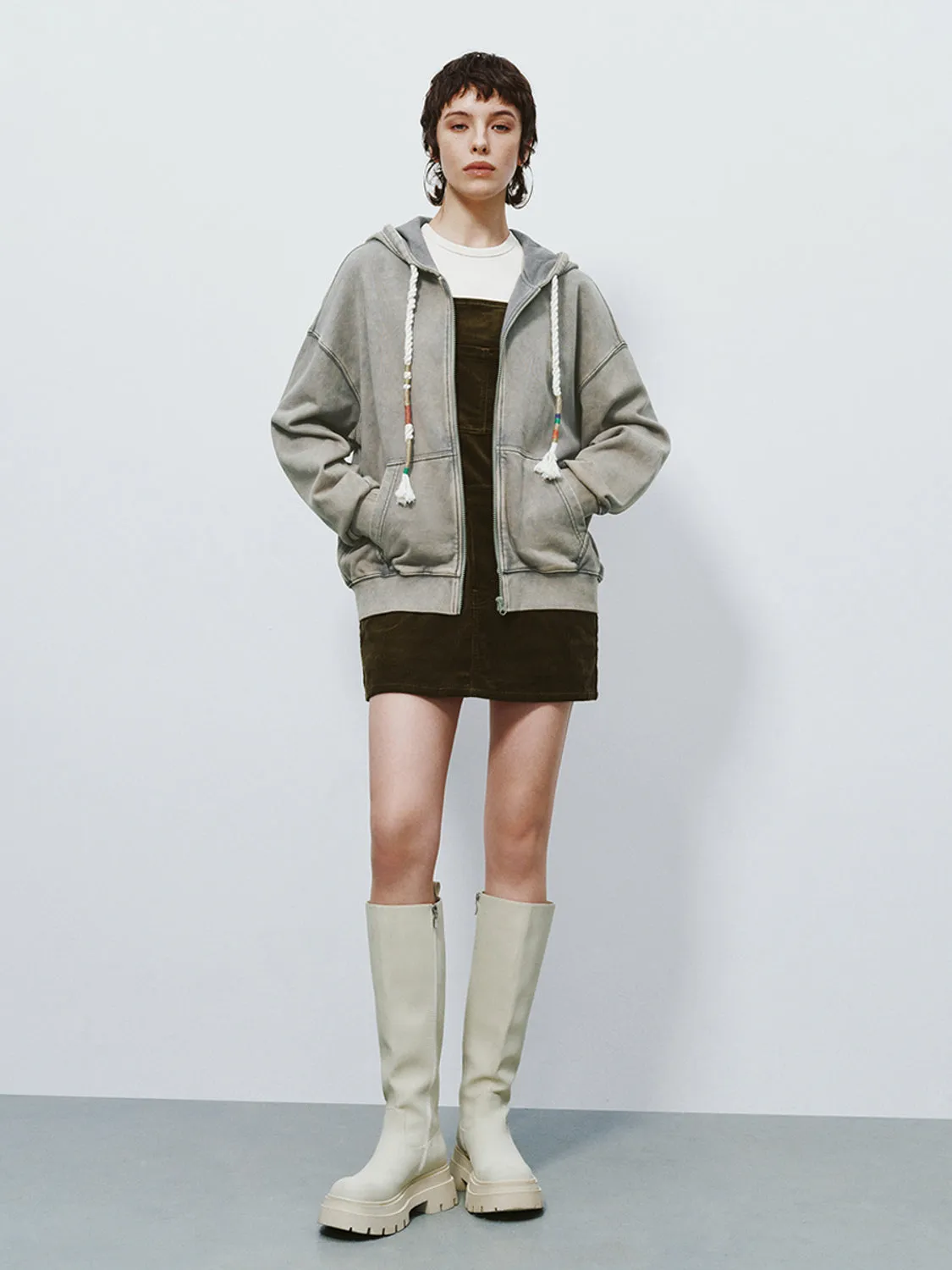 Zip Up Front Hoodie Jackets sold by Urban Revivo product image thumbnail 4