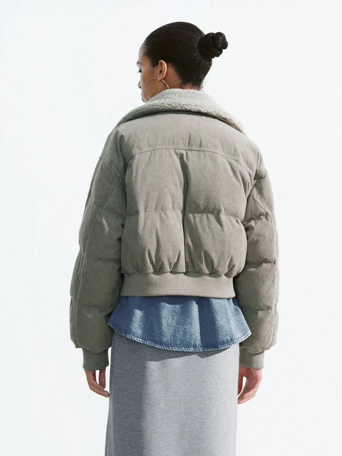 Loose Padded Cropped Down Outerwear sold by Urban Revivo product image thumbnail 2