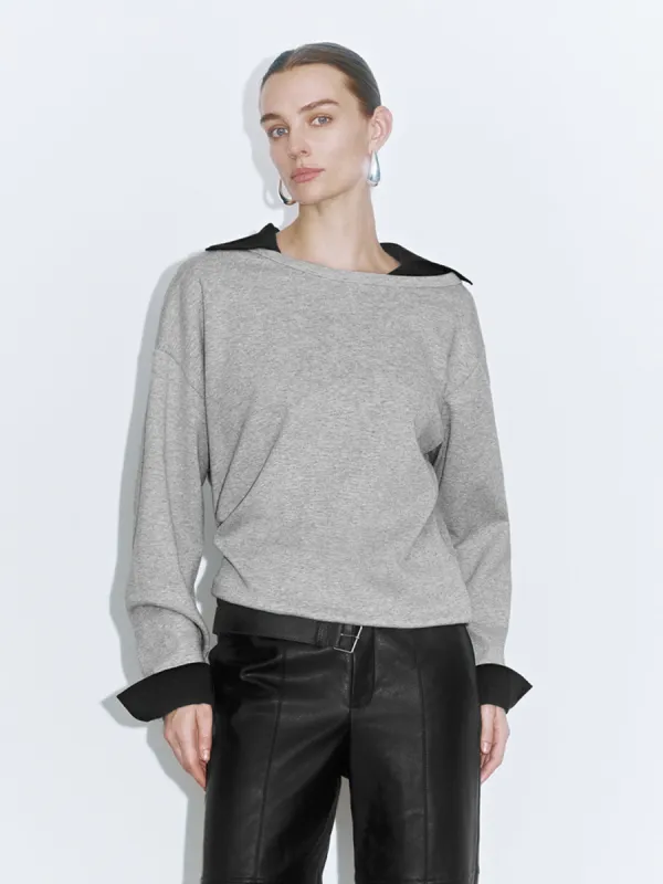 Wide Lapel Loose T-Shirts sold by Urban Revivo