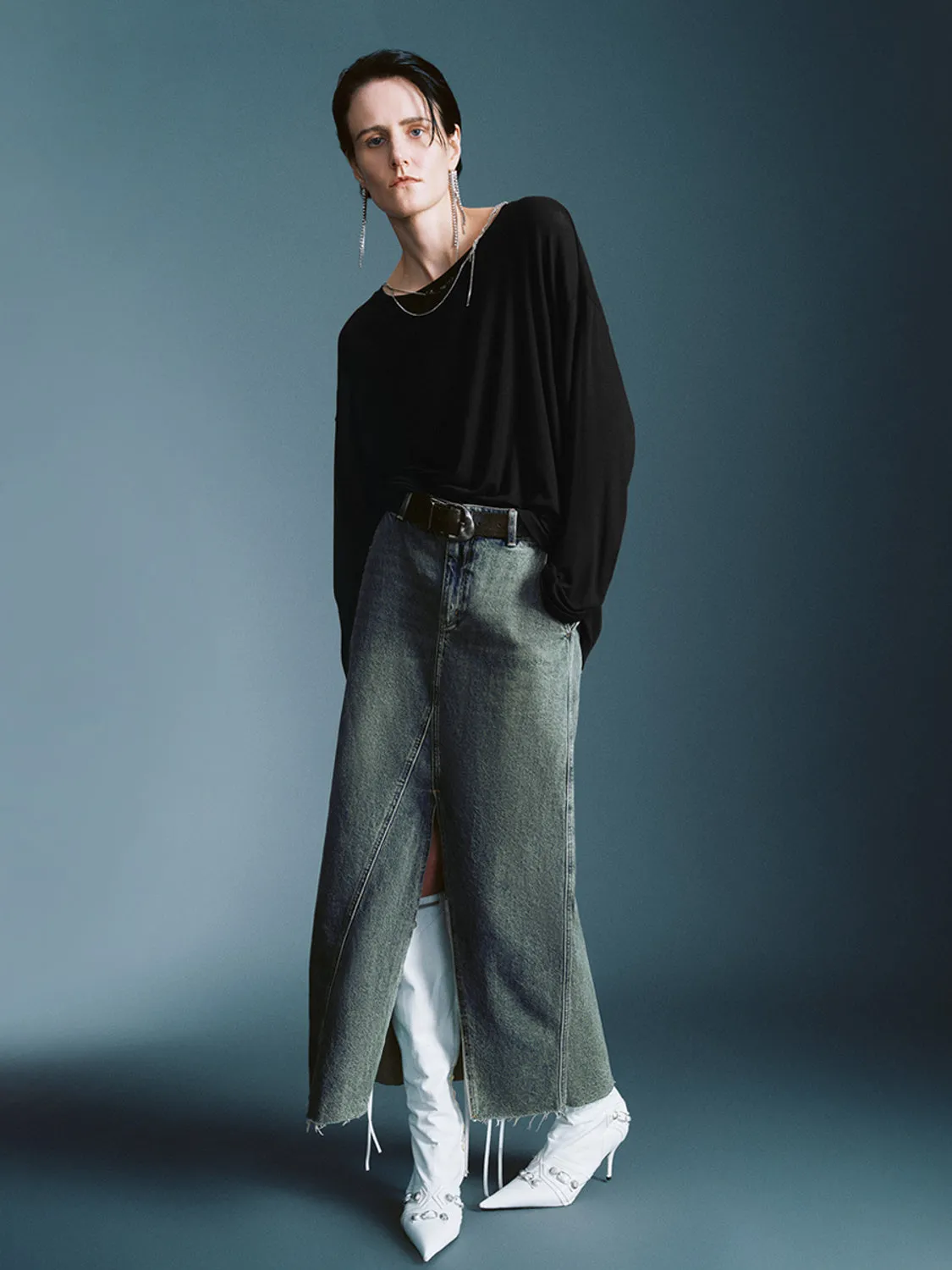 Loose Long Sleeve T-Shirts sold by Urban Revivo product image thumbnail 4