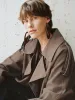 Notched Collar Double Breasted Trench Coats sold by Urban Revivo