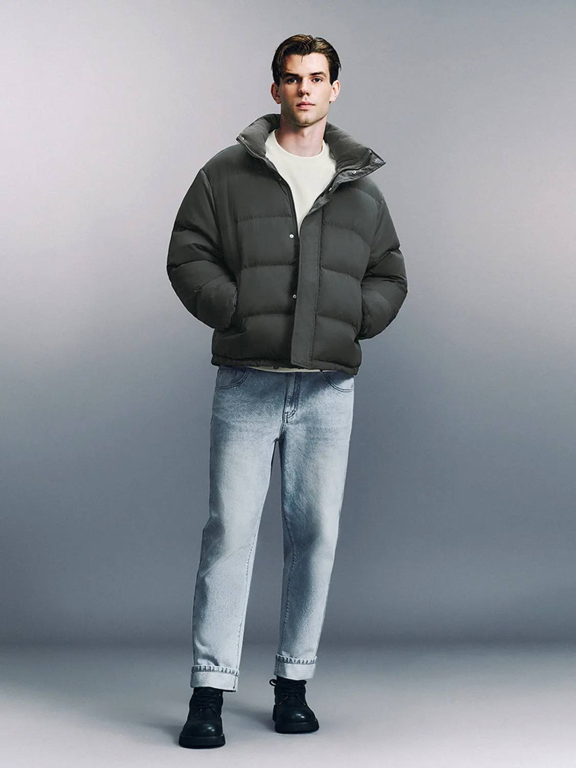 Press Button Padded Down Outerwear sold by Urban Revivo product image thumbnail 4