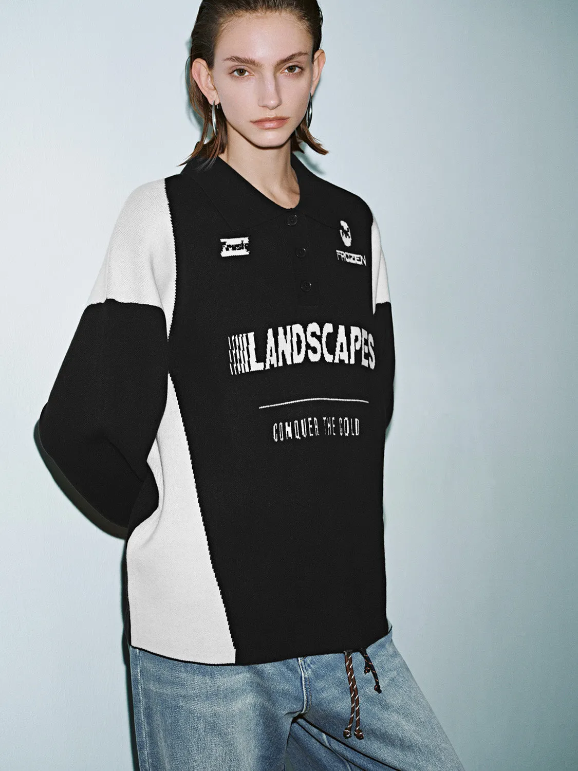 Button Half Placket Knitted T-Shirts sold by Urban Revivo product image thumbnail 2