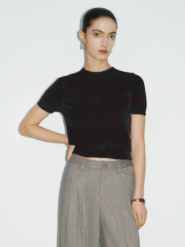 Crew Neck Knitted T-Shirt sold by Urban Revivo