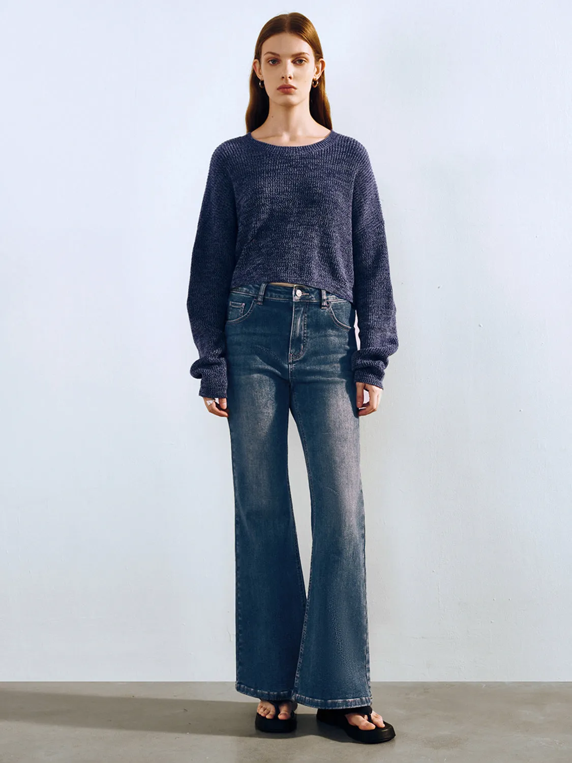 Crew Neck Loose Knitted T-Shirt sold by Urban Revivo product image thumbnail 4