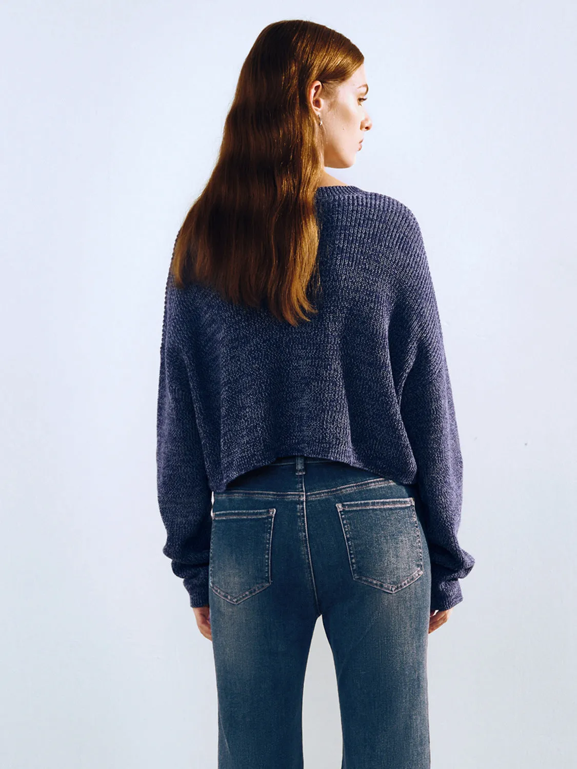 Crew Neck Loose Knitted T-Shirt sold by Urban Revivo product image thumbnail 2