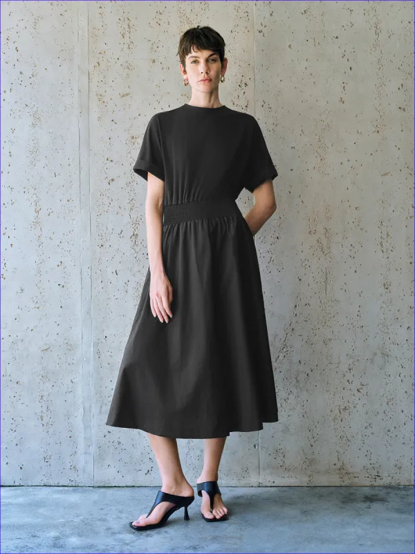 Crew Neck Loose Skater Dress sold by Urban Revivo