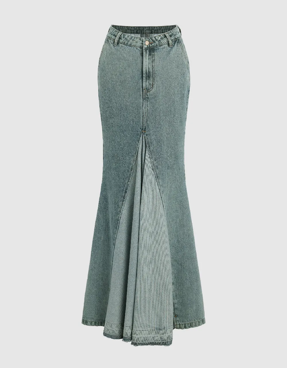 Maxi Fishtail Denim Skirt sold by Urban Revivo product image thumbnail 2