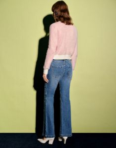 Split Hem Flare Jeans sold by Urban Revivo