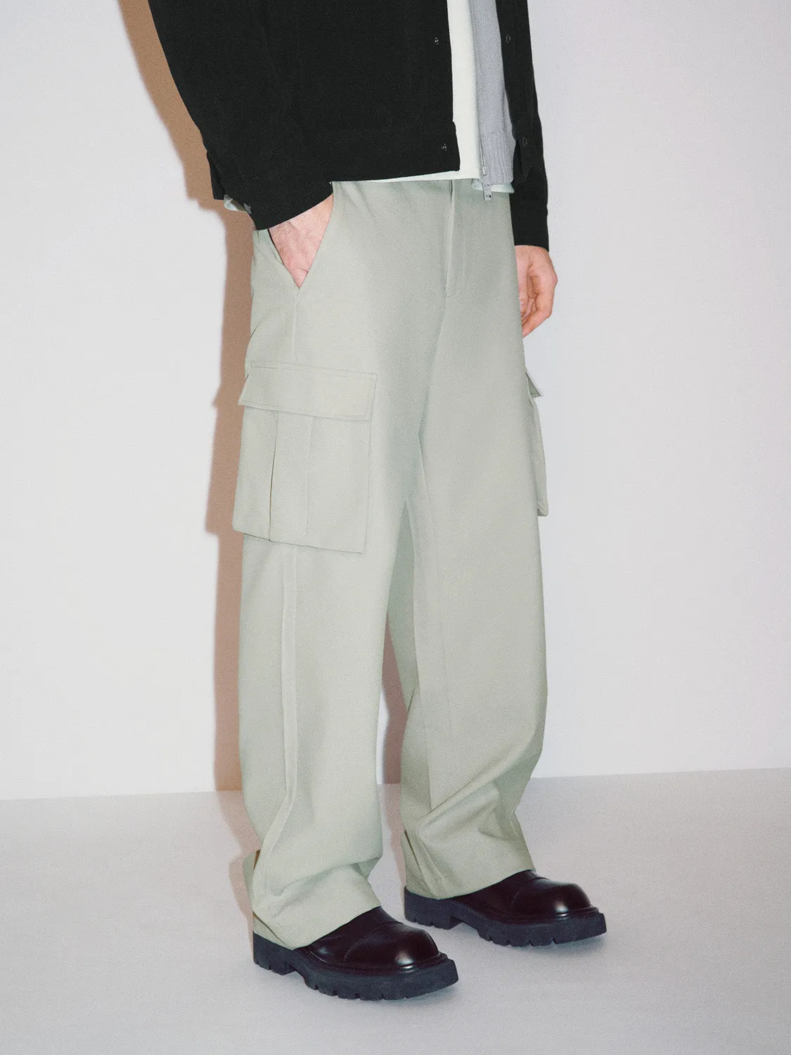 Wide-Leg Cargo Pants sold by Urban Revivo product image thumbnail 3