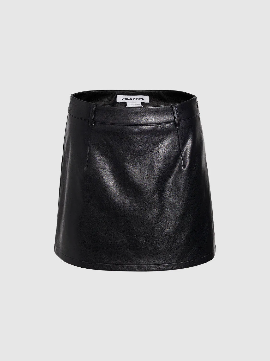 Vegan Leather Mini A-Line Skirt sold by Urban Revivo product image thumbnail 3