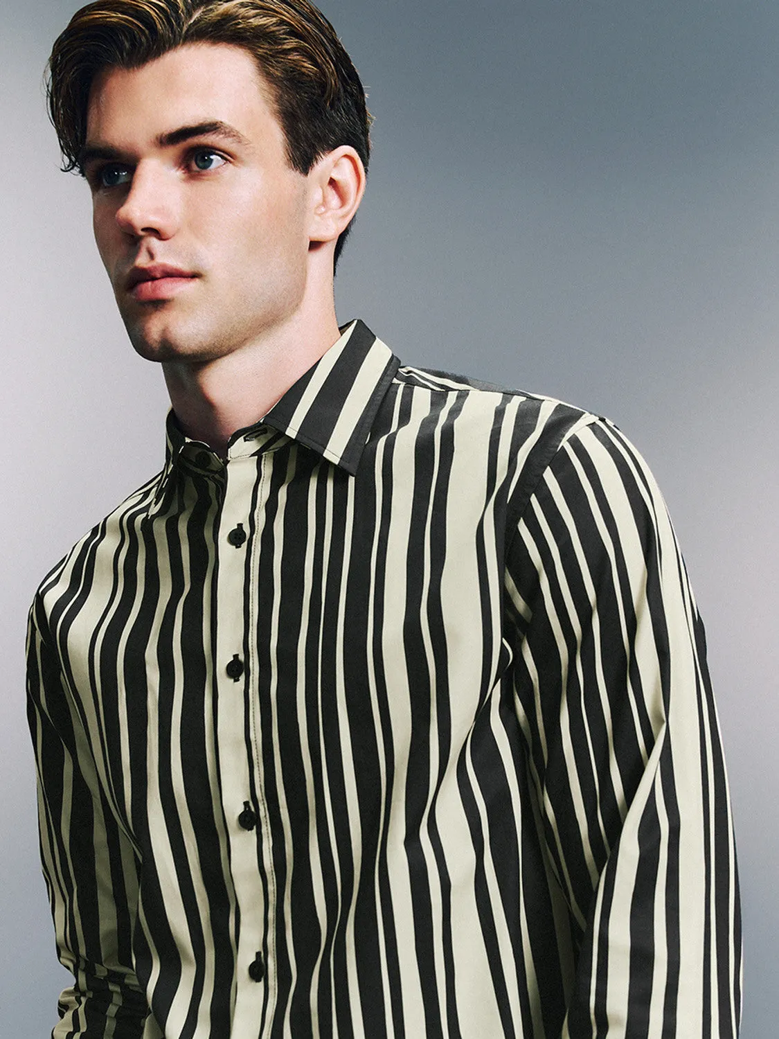 Striped Button Up Regular Shirts sold by Urban Revivo product image thumbnail 3