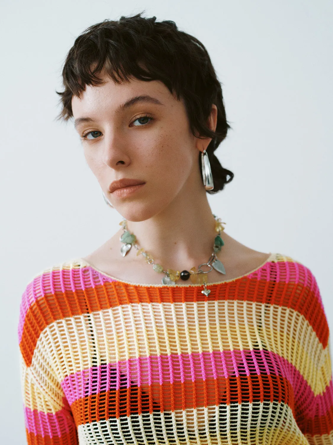 Striped Boat Neck Knitted T-Shirt sold by Urban Revivo product image thumbnail 5