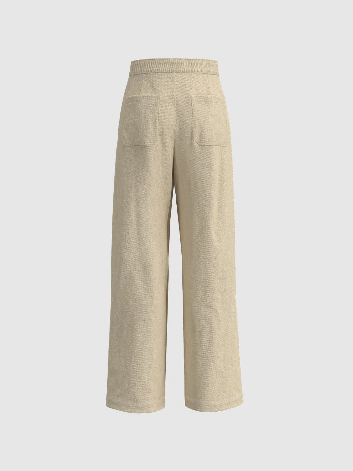 Straight Wide-Leg Pants sold by Urban Revivo product image thumbnail 2