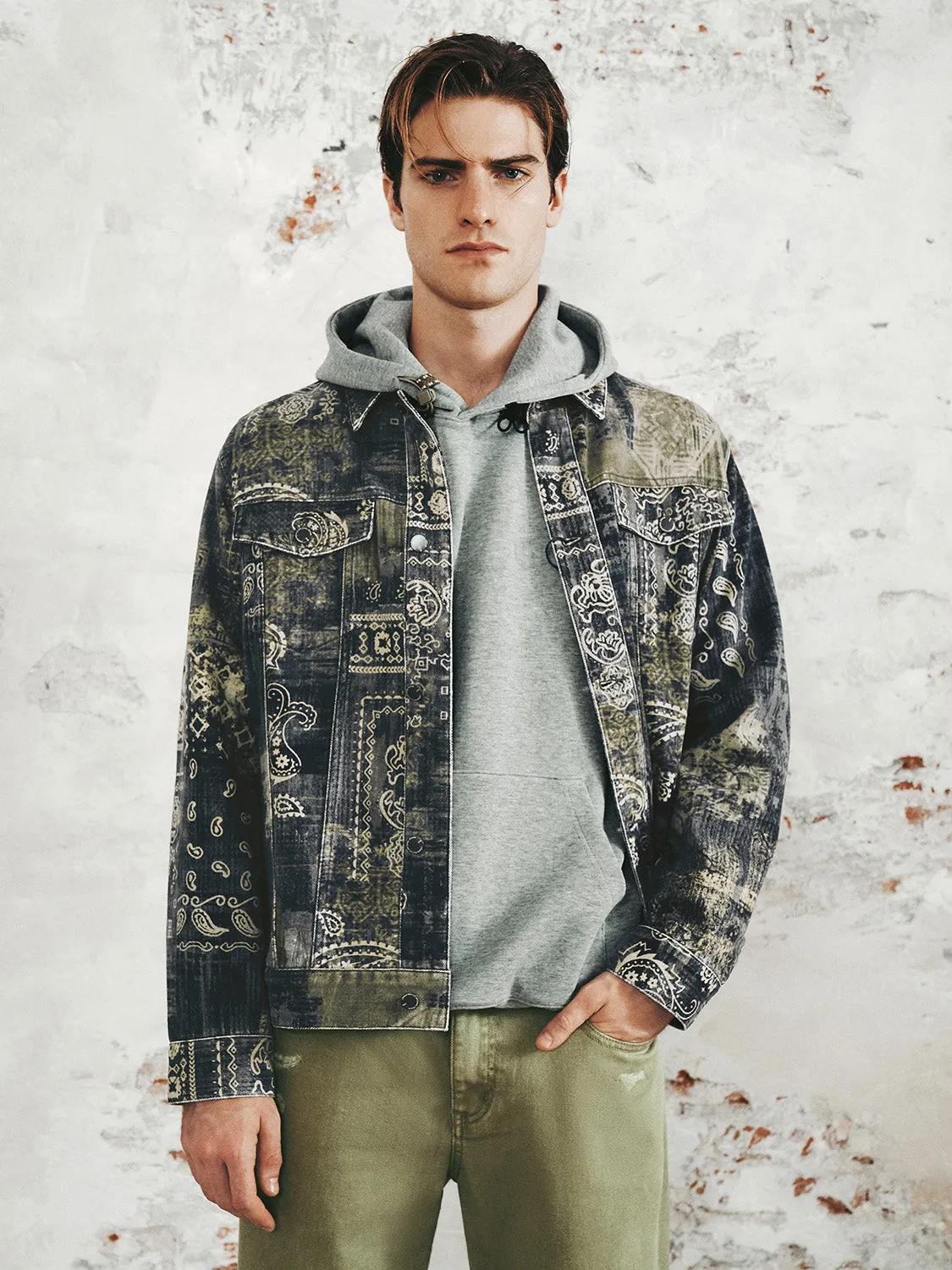 Printed Denim Trucker Jackets sold by Urban Revivo