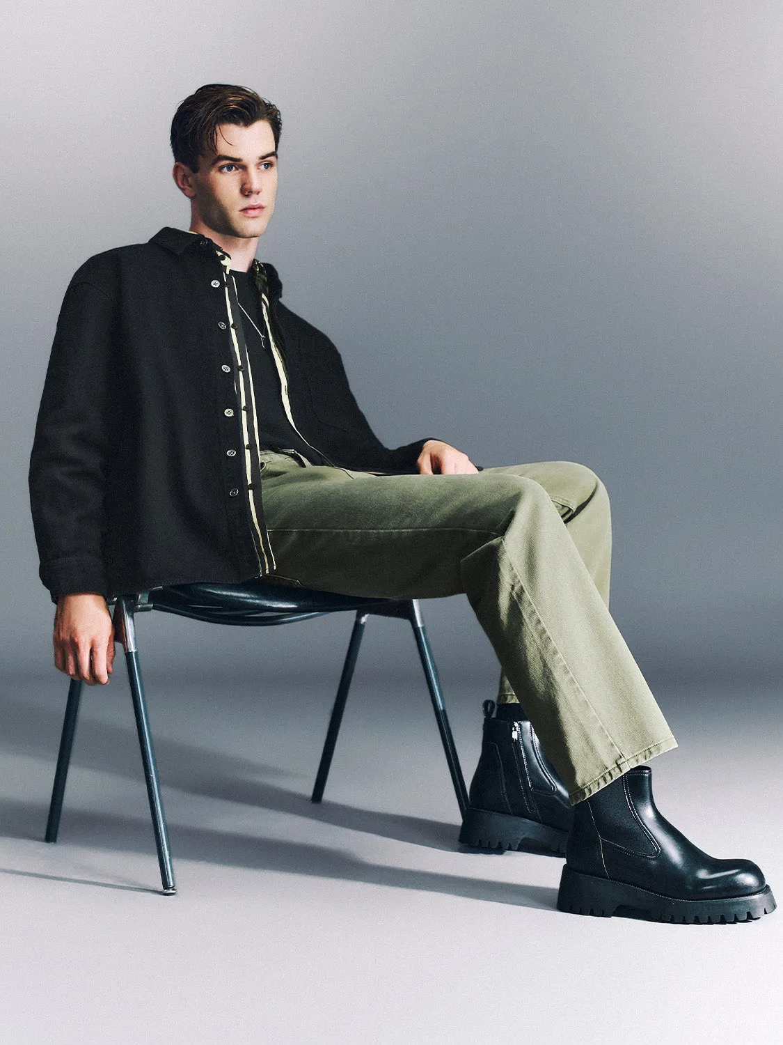 Loose Button Up Denim Shirts sold by Urban Revivo product image thumbnail 4