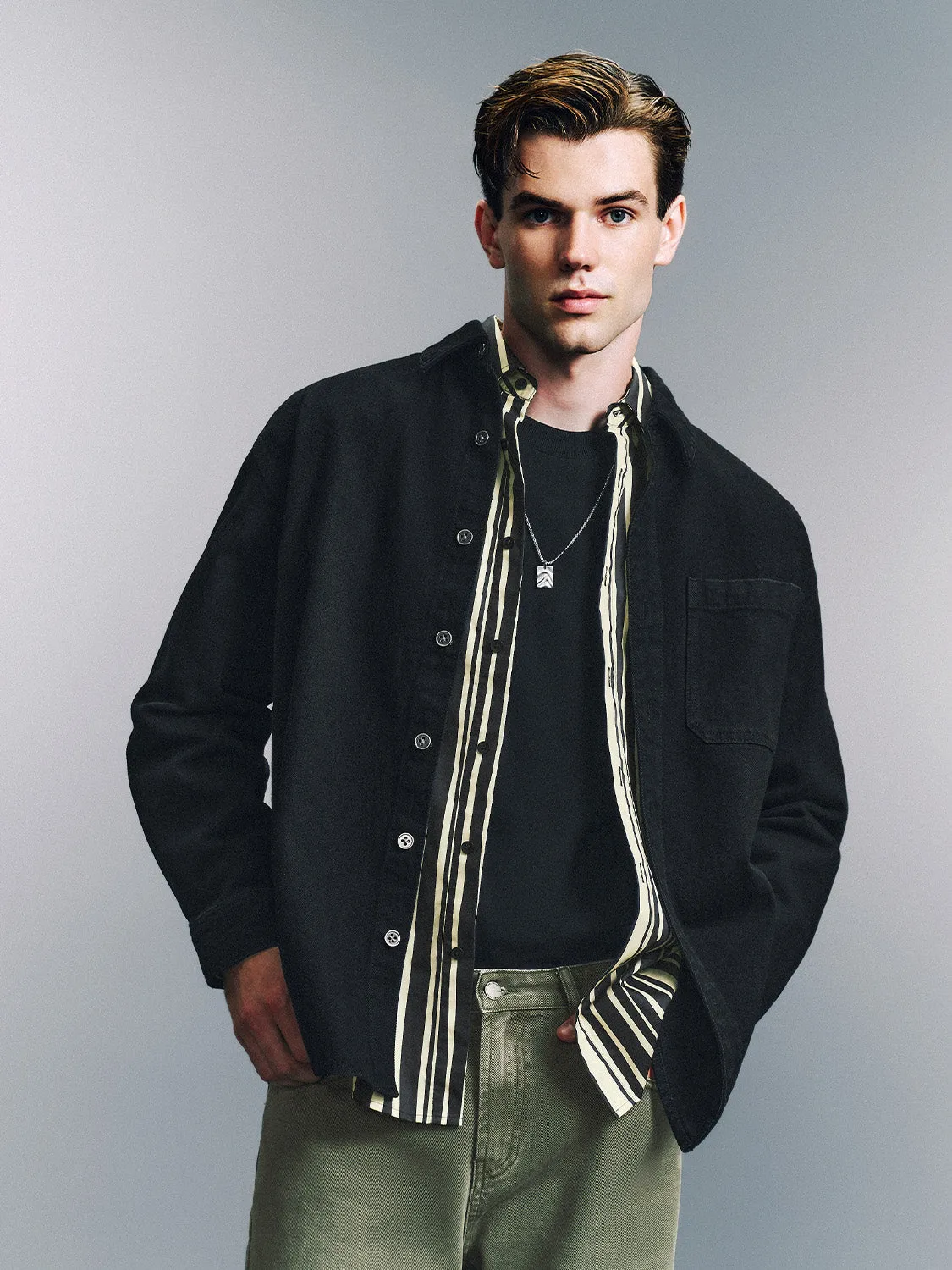 Loose Button Up Denim Shirts sold by Urban Revivo