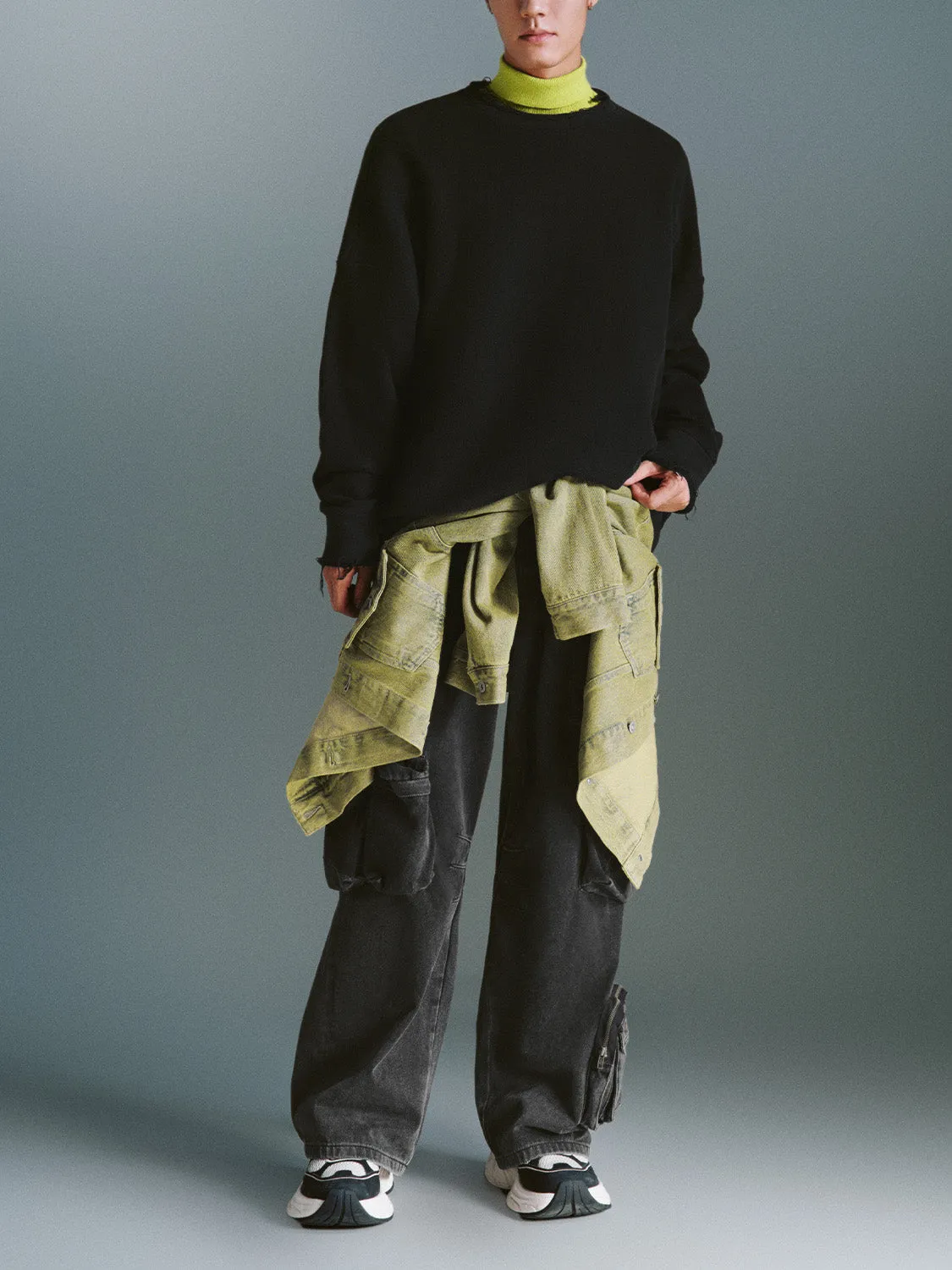 Crew Neck Sweatshirts sold by Urban Revivo product image thumbnail 4