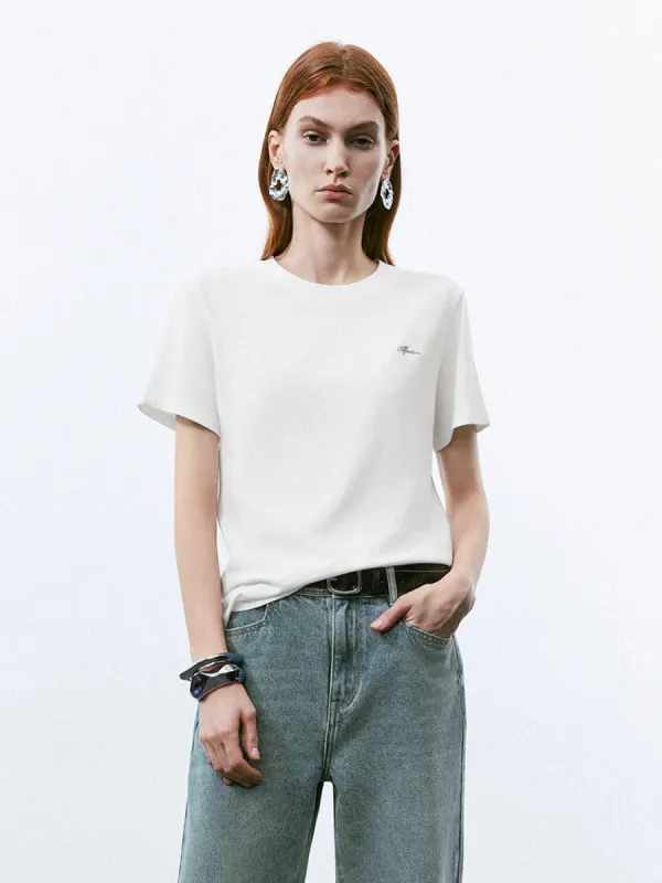 Crew Neck Straight T-Shirt sold by Urban Revivo