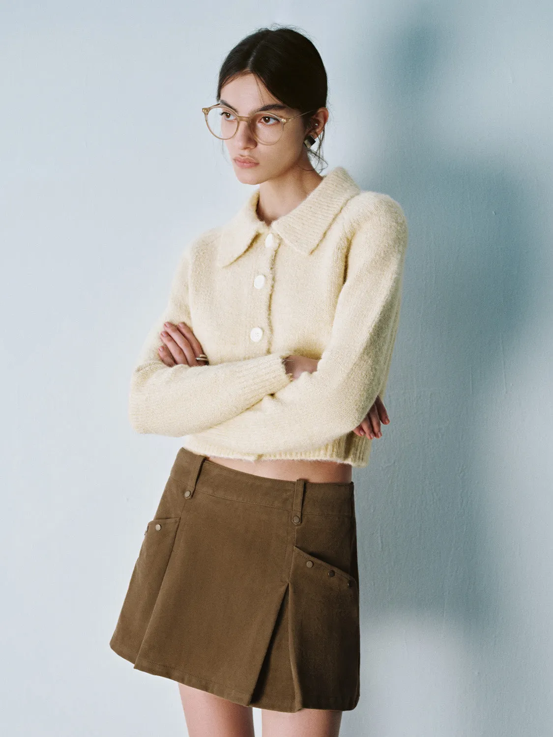 Shirt Collar Knitted Cardigans sold by Urban Revivo product image thumbnail 2