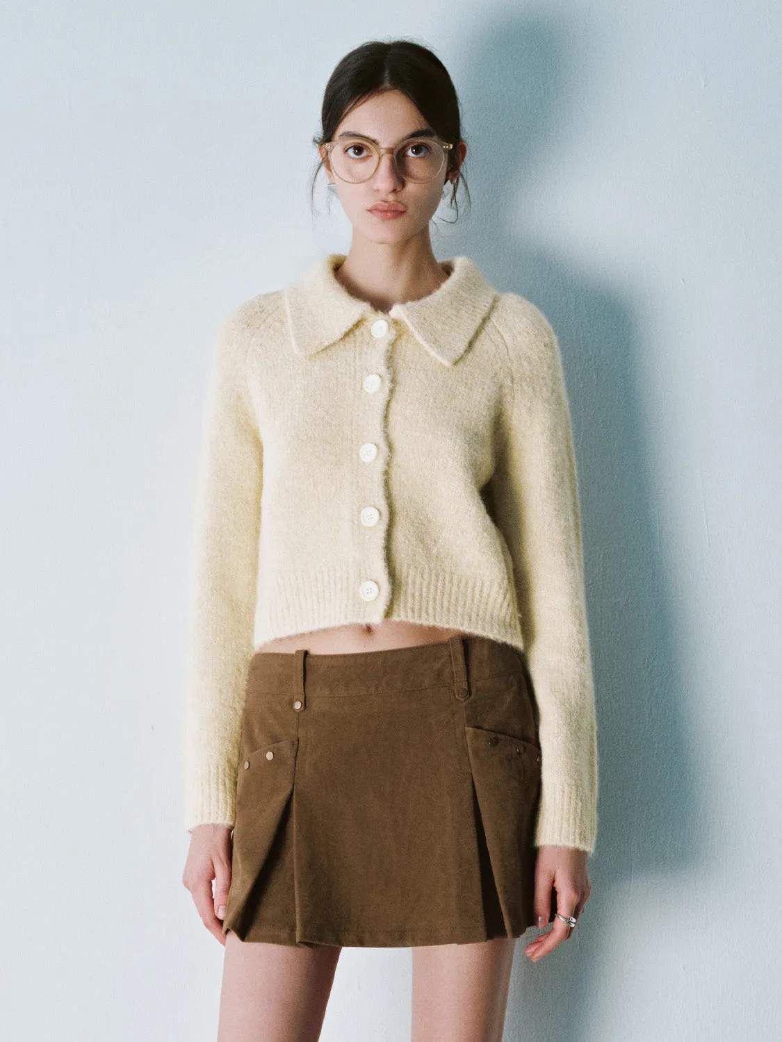 Shirt Collar Knitted Cardigans sold by Urban Revivo